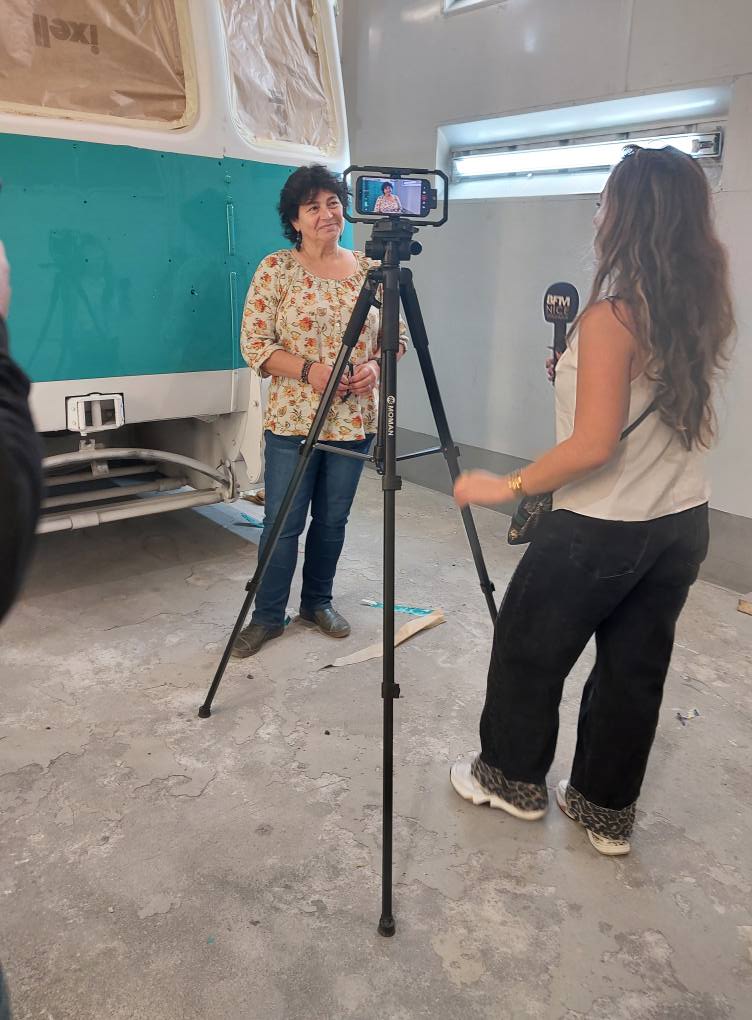13 10 2025 matin tournage reportage BFMTV Nice avec Mme Megis